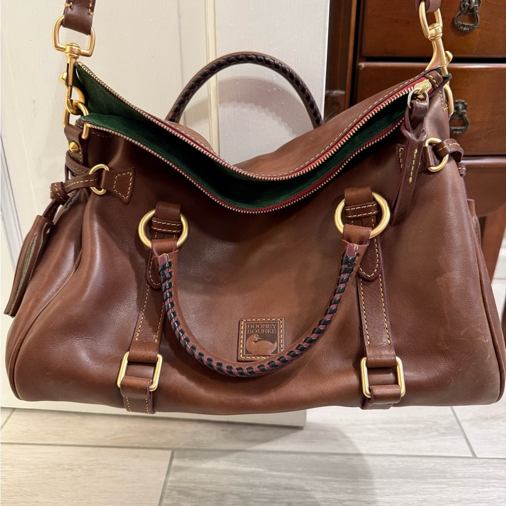 Dooney & Burke Florentine Satchel in Chestnut